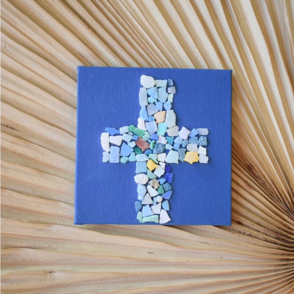 Cross Hawaii Microplastic Mini Art